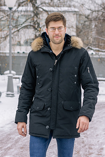 Магазин одежды для высоких людей – Куртки - аляска зимняя taller, чёрная