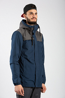 Магазин одежды для высоких людей – Куртки - ветровка мужская old whale split, сине-серая