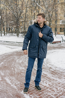 Магазин одежды для высоких людей – Куртки - аляска зимняя taller, синяя