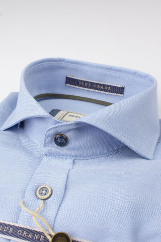 Магазин одежды для высоких людей – Рубашка Blue Crane slim fit, светло-голубая