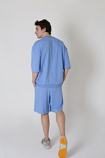Магазин одежды для высоких людей – Спортивные костюмы - костюм мужской fsport oversize шорты+футболка, голубой