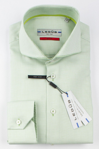 Магазин одежды для высоких людей – Рубашка Ledub slim fit, зеленый