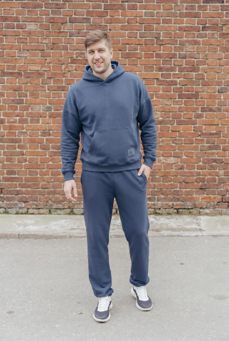 Магазин одежды для высоких людей – Спортивный костюм Taller Eastborne, серо-синий