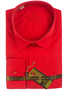 Магазин одежды для высоких людей – Рубашки с длинным рукавом - сорочка ricardo slim long однотонная, красный