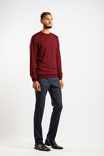 Магазин одежды для высоких людей – Кофты, джемперы, пуловеры - джемпер с круглым вырезом benaffetto, бордовый