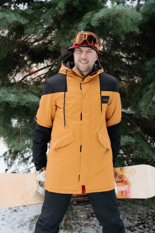 Магазин одежды для высоких людей – Куртка зимняя для сноуборда Taller Innsbruck, горчичный