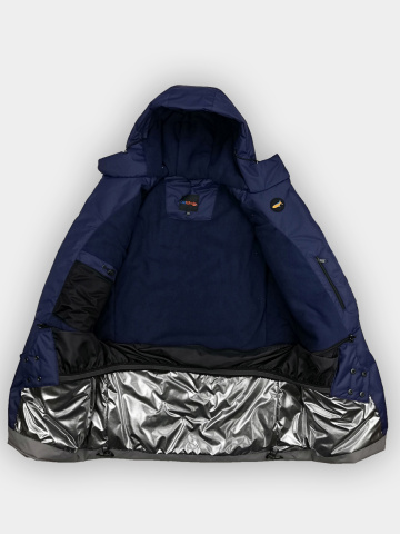 Магазин одежды для высоких людей – Горнолыжная куртка OldWhale Downhill, серо-синий