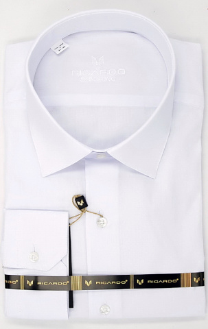 Магазин одежды для высоких людей – Сорочка RICARDO однотонная, белый