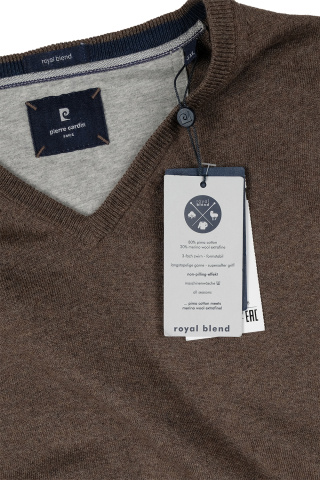 Магазин одежды для высоких людей – Пуловер Pierre Cardin, коричневый