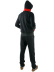 Магазин одежды для высоких людей –  Спортивный костюм OldWhale SVART утепленный с красной отделкой, черный  