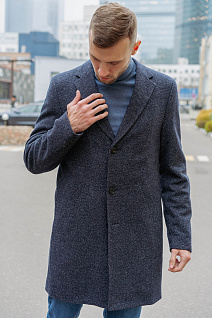 Магазин одежды для высоких людей – Пальто, плащи - пальто мужское diboni, синий меланж