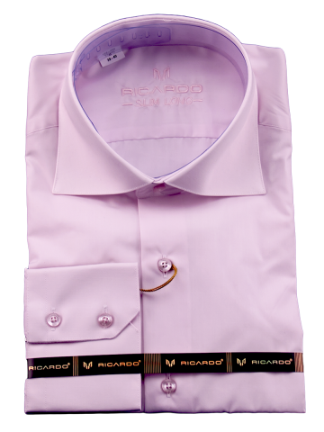 Магазин одежды для высоких людей – Сорочка RICARDO Slim Long однотонная, ярко-розовый