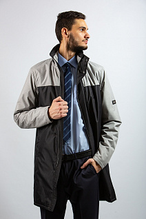 Магазин одежды для высоких людей – Куртки - куртка демисезонная taller, чёрно-серая