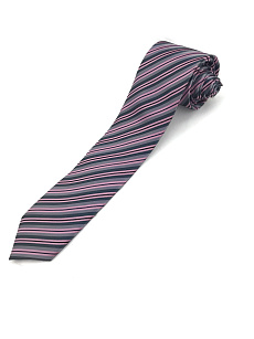 Магазин одежды для высоких людей – Аксессуары - галстук ricardo классический тонкая полоска, розовый-серый