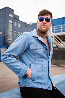 Магазин одежды для высоких людей – Куртки - джинсовка taller, голубой