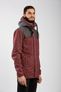 Магазин одежды для высоких людей – Куртки - ветровка мужская old whale split, бордово-серая