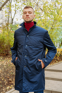 Магазин одежды для высоких людей – Пальто, плащи - пальто с подстежкой taller kingston, тёмно-синий